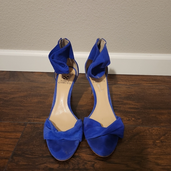 Vince Camuto Shoes - Vince Camuto Blue Stiletto Heels with Ankle Strap Sz 9